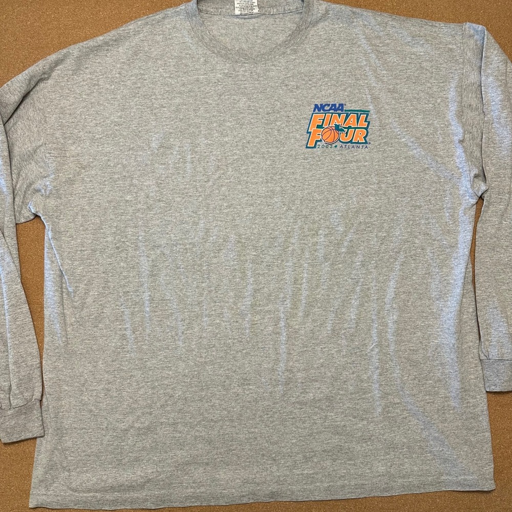 Gear For Sports Shirt Mens XXL Gray 2002 NCAA Final Four Atlanta Long Sleeve Tee
